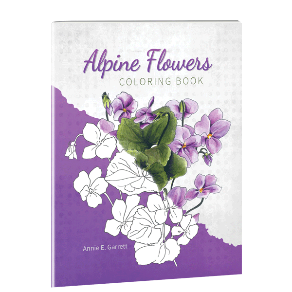 Alpine Flowers coloring book